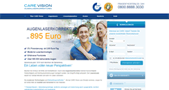 Desktop Screenshot of en.care-vision.de